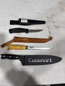 lot 1750 image: Assorted Knives with Sheaths