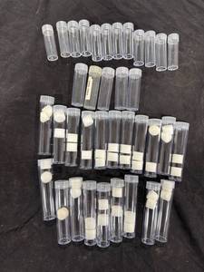 lot 1754 image: Plastic Coin Storage Tubes
