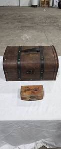lot 1827 image: Wooden Chest and Box Set