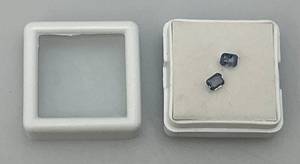 lot 37 image: Pair Of .67Ct 4.3x3.3 MM Octagon Natural Ceylon Blue Sapphire Gemstones In Protective Case