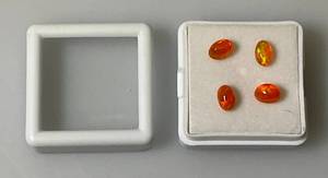 lot 41 image: Natural Ethiopian Oval Fire Opals 4x8MM