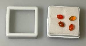 lot 43 image: Natural Ethiopian Oval Fire Opals 4x8MM