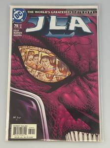 lot 93 image: AUTOGRAPHED BY (Nguyen) JLA May 2003 DC Comic Book Issue #79 Rules Of Engagment Part Two
