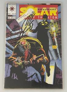 lot 102 image: AUTOGRAPHED BY Joe Quejada 1992 Solar Man Of The Atom #16 Valiant Comics (Bagged And Carded)