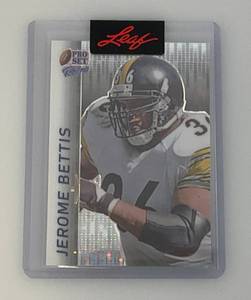 lot 128 image: Misc. LEAF Pro Set Retro JEROME BETTIS Football Trading Card In Protective Sleeves