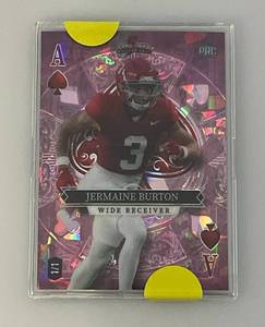 lot 129 image: Holo-Lux 5 Card Draw Stacked Deck 11 JERMAINE BURTON Wide Receiver In Hard Plastic Protective Case