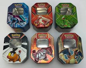lot 160 image: Misc. Collectible POKEMON Metal Tins