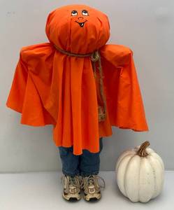 lot 204 image: Vintage Halloween Jack OLantern Halloween Dcor 29 And Ceramic Pumpkin
