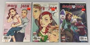 lot 221 image: AUTOGRAPHED By (Strain) MARY JANE Comics 1,3 & 4 (Bagged And Carded)