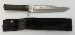 lot 233 image: RAMBO Style Knife With Sheath 9 Blade