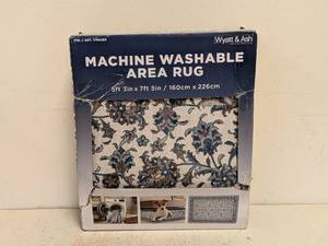 lot 3 image: NEW WYATT & ASH MACHINE WASHABLE AREA RUG ESTELLA