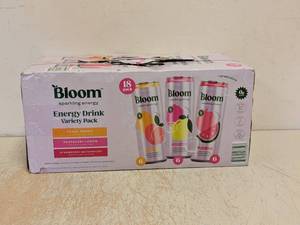 lot 72 image: NEW BLOOM ENERGY DRINK VARIETY PACK 18CT