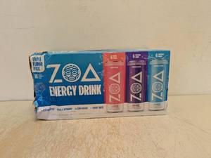 lot 81 image: NEW ZOA ENERGY DRINK VARIETY PACK 18CT