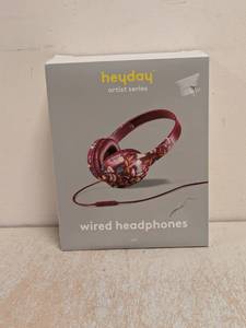 lot 129 image: NEW HAYDAY WIRED HEADPHONES ALLIE (MAROONFLORAL)