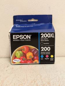 lot 142 image: NEW EPSON 200XL INK CARTRIDGES 4PK