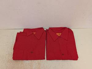 lot 220 image: (2) NEW XXL RED KAP BUTTON UP SHIRT RED