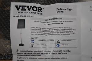 lot 46 image: Vevor Pedestal Sign Stand