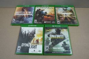 lot 136 image: 5 XBOX ONE Games - Battlefield, Titanfall, Dying Light, COD
