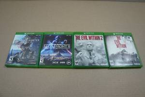 lot 137 image: 4 XBOX ONE Games - Monster Hunter, Battlefront, Evil Within