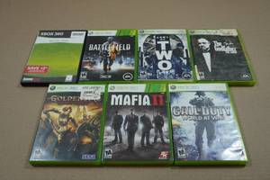 lot 148 image: 7 Xbox 360 Games - Battlefield, Army of Two, Golden Axe