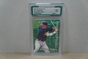 lot 159 image: 2000 Crown Royale Chipper Jones Baseball Card - AGS 9