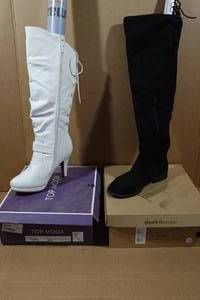 lot 269 image: 2 Pairs Womens Boots - Size 7