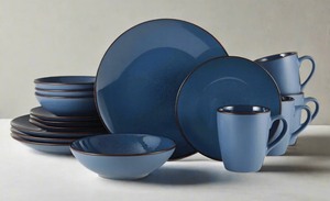 Pfaltzgraff Pierce Blue 16-Piece Stoneware Dinnerware St