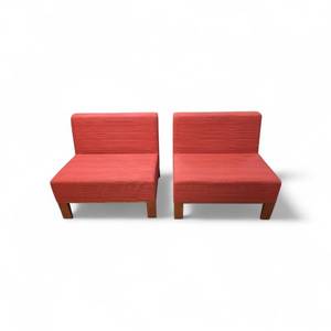 lot 99 image: Bernhardt Armless Lounge Chairs