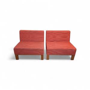 lot 100 image: Bernhardt Armless Lounge Chairs