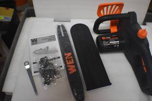 lot 9 image: WEN 4015 9-Amp 14-Inch Electric Chainsaw
