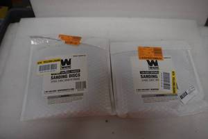 lot 39 image: WEN 6369SP120 Drywall Sander 120-Grit Hook and Loop 9-Inch Sandpaper, 10-Pack
