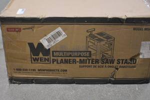 lot 68 image: WEN MSA658T Multi-Purpose Rolling Planer and Miter Saw Tool Stand with Extension Rollers