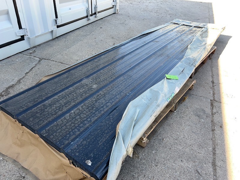 lot 9422 image: FUTURE 50 Sheets of Dark Gray Galvalume Steel Siding, 12 Foot Sheets (FTL50)
