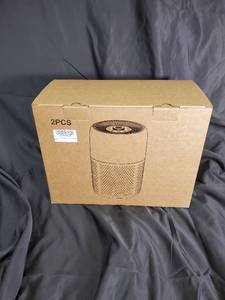 lot 1 image: Air Purifier for Bedroom - 2-Pack, H13 HEPA Filter, Night Light, Portable DC 5V