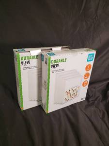 lot 74 image: Durable View 12-Inch D-Ring Binders 4-Pack (2 Boxes) - 120 Sheet Capacity