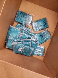 lot 75 image: Fleece Fishing Teal Zip Pouches - Storage & Organization