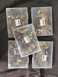 lot 124 image: Crimp Terminal Connectors - Assorted, Five Clear Containers - Made in China