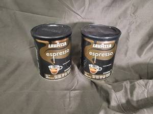 lot 166 image: Lavazza Espresso Ground Coffee Tin - 2-Pack