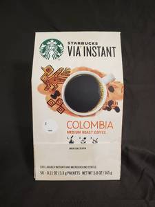 lot 171 image: Starbucks VIA Instant Colombia Medium Roast Coffee - 50 Packets