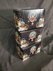 lot 175 image: Bones Coffee Company Bones Cups 12-Cup Boxes - Box Set of 3
