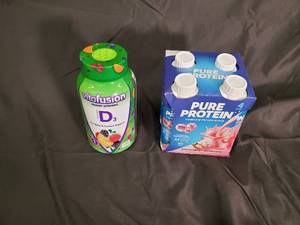 lot 199 image: Vitafusion D3 Gummies & Pure Protein Shake (Lot of 2)