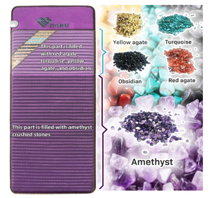 lot 13 image: PHYMAT Far Infrared Amethyst Heating Pad (67x27)- 5 Color Gemstone Crystal Heating Pad - Infrared Mat Full Body- Bio Amethyst Mat with Auto Shut Off - Overheat Protection,Smart Control