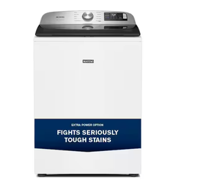 lot 19 image: Maytag 5.2 cu. ft. Top Load Washer in White with Agitator, Extra Power Option and Smart Appliance Model # MTW6205RW (Minor Transit Damage)