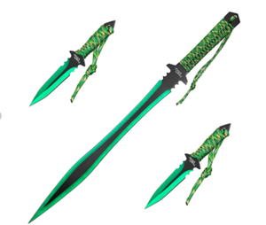 lot 47 image: Heros Edge 25 Green Machete Sword
