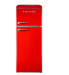 lot 51 image: Galanz 22 in. 7.6 cu. ft. Retro Top Freezer Refrigerator, Hot Rod Red, Energy Star Model # GLRF76TMRDER2
