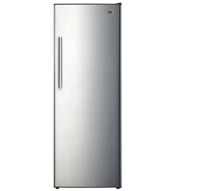 lot 52 image: Vissani 24 in. 11 cu. ft. Convertible Auto Defrost Garage Ready Upright FreezerRefrigerator in Stainless Steel, Energy Star Model # VSF11US2A16