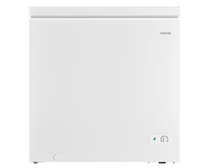 lot 55 image: Vissani 7.0 cu. ft. Manual Defrost Chest Freezer with LED Light in White, Garage Ready Model # HMCF7W5 (Minor Transit Damage)