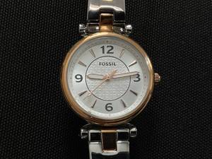 lot 61 image: Fossil Womens Carlie Mini Three-Hand Two-Tone Stainless Steel Watch (Needs Battery)