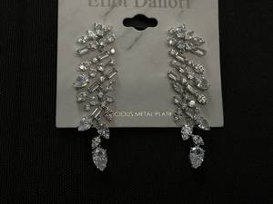 lot 114 image: Eliot Danori Silver Crystal Drop Earrings