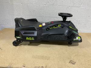 lot 78 image: Aosom 12V Electric Go Kart, 5 MPH Drifting Car, Battery Powered Ride on Toy Outdoor with Slow Start, Music, Colorful Lights, for 8-12 Years Old, Black (Used, Needs Charger)